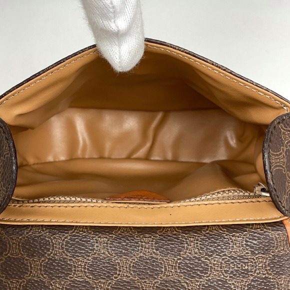 Celine Macadam Pattern Diagonal Canvas Shoulder Bag Brown - Picture 7 of 7